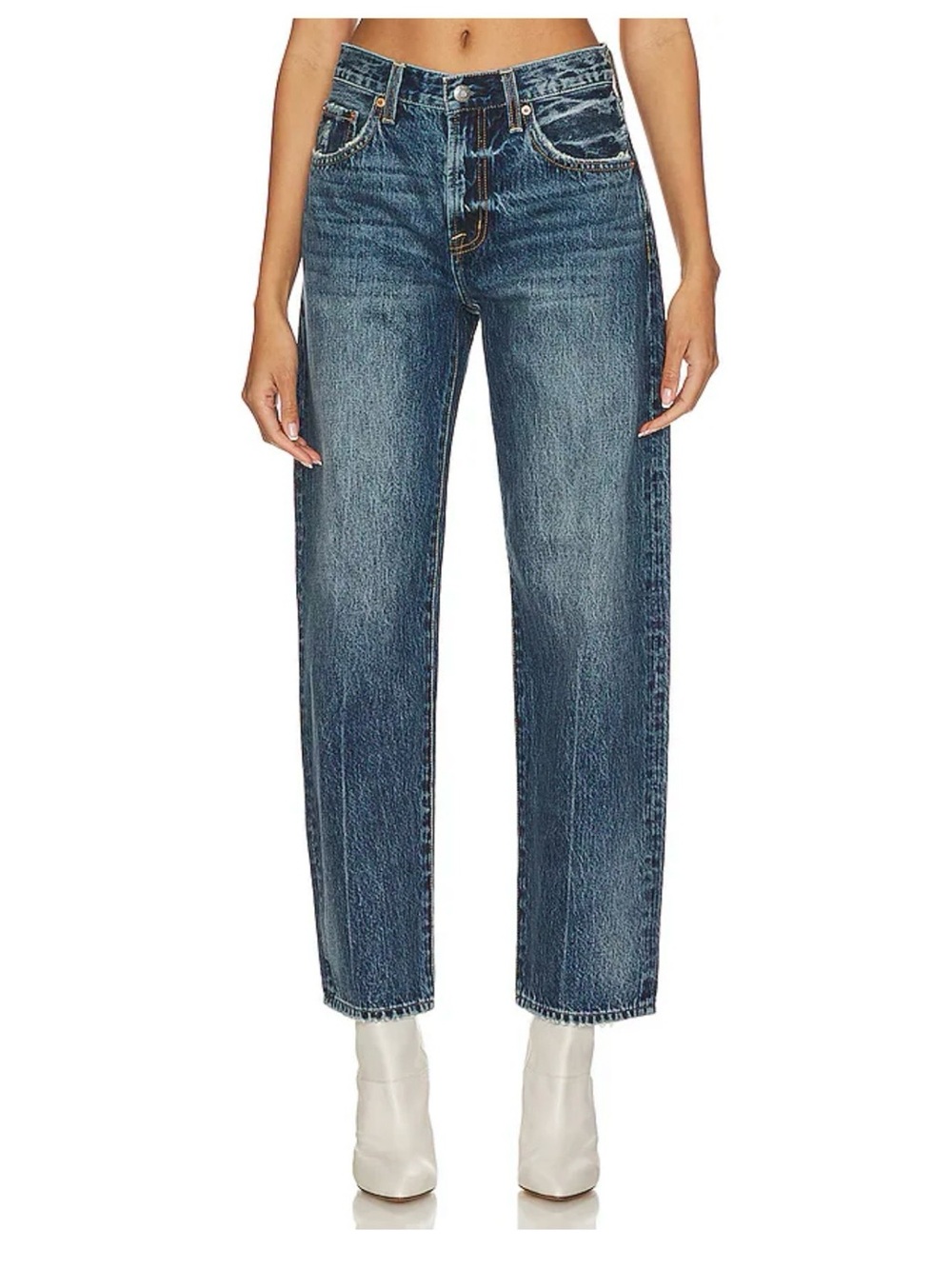 NWT Pistola Lexi Mid Rise Bowed Straight In Artisan Jeans 30